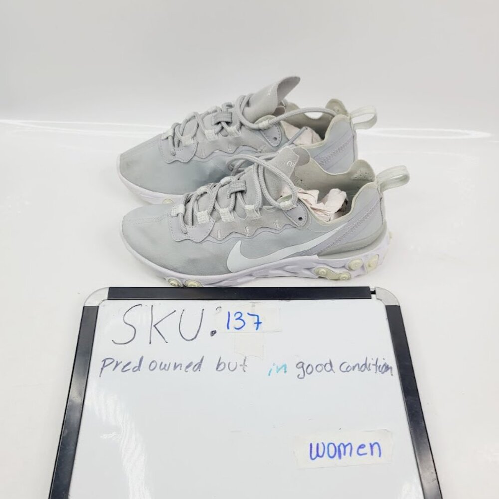 Nike Women's Gray React Element 55 BQ2728-005 Athletic Running Shoes Size 6.5 - Picture 7 of 7